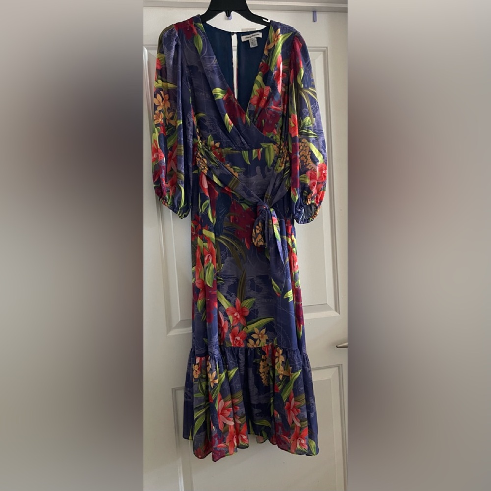 Tommy Bahama Villa Views Long Sleeve Floral Maxi Dress
